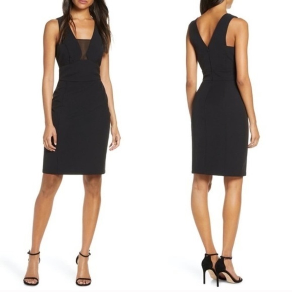 HARLYN Mesh Inset BodyCon Dress